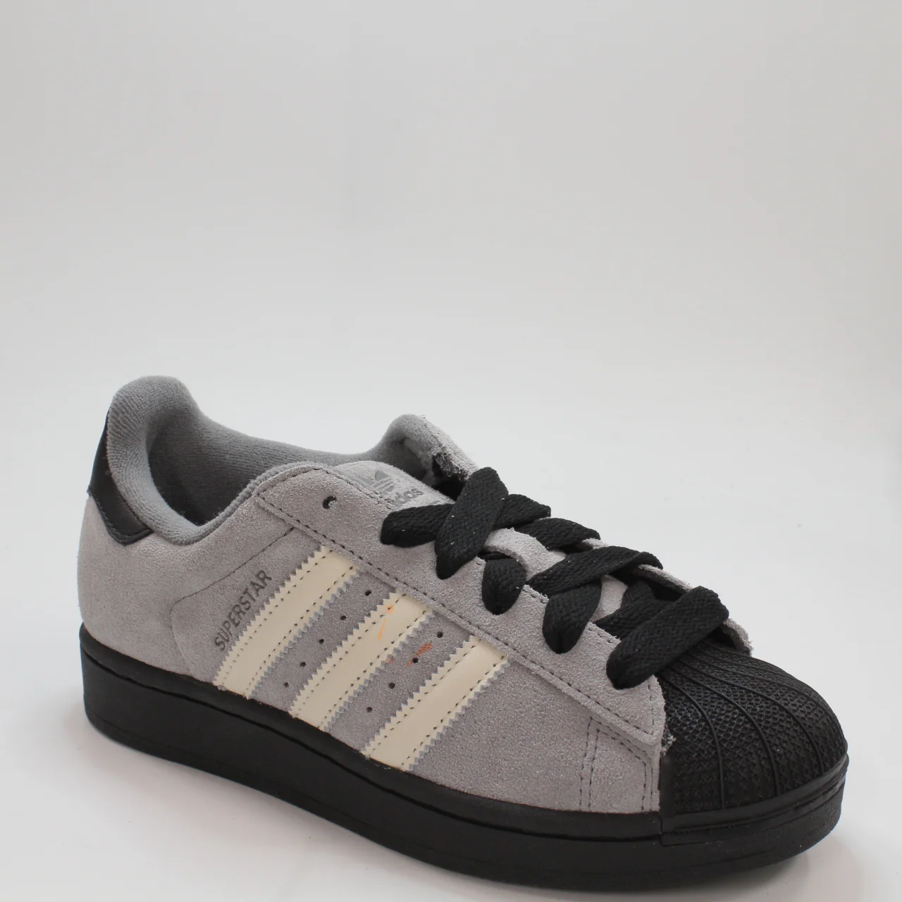 adidas Superstar Ii Trainers Grey Cream White Black Uk Size 4 - Image 5