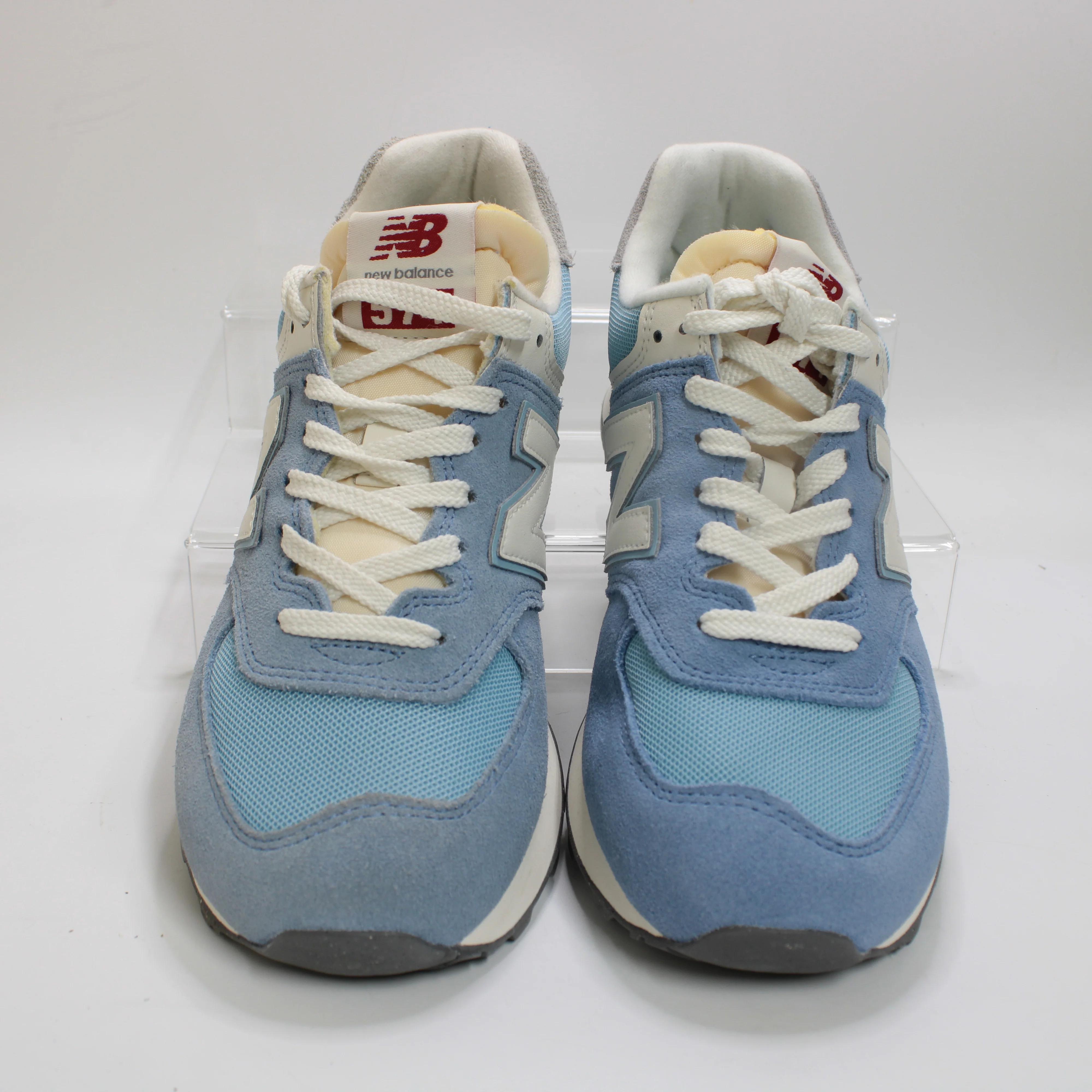 Mens New Balance 574 Trainers Blue Laguna Sea Salt Uk Size 6 - Image 2