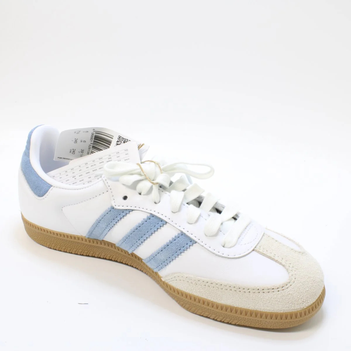adidas Samba Og Trainers White Alumina Ash Blue UK Size 6 - Image 5