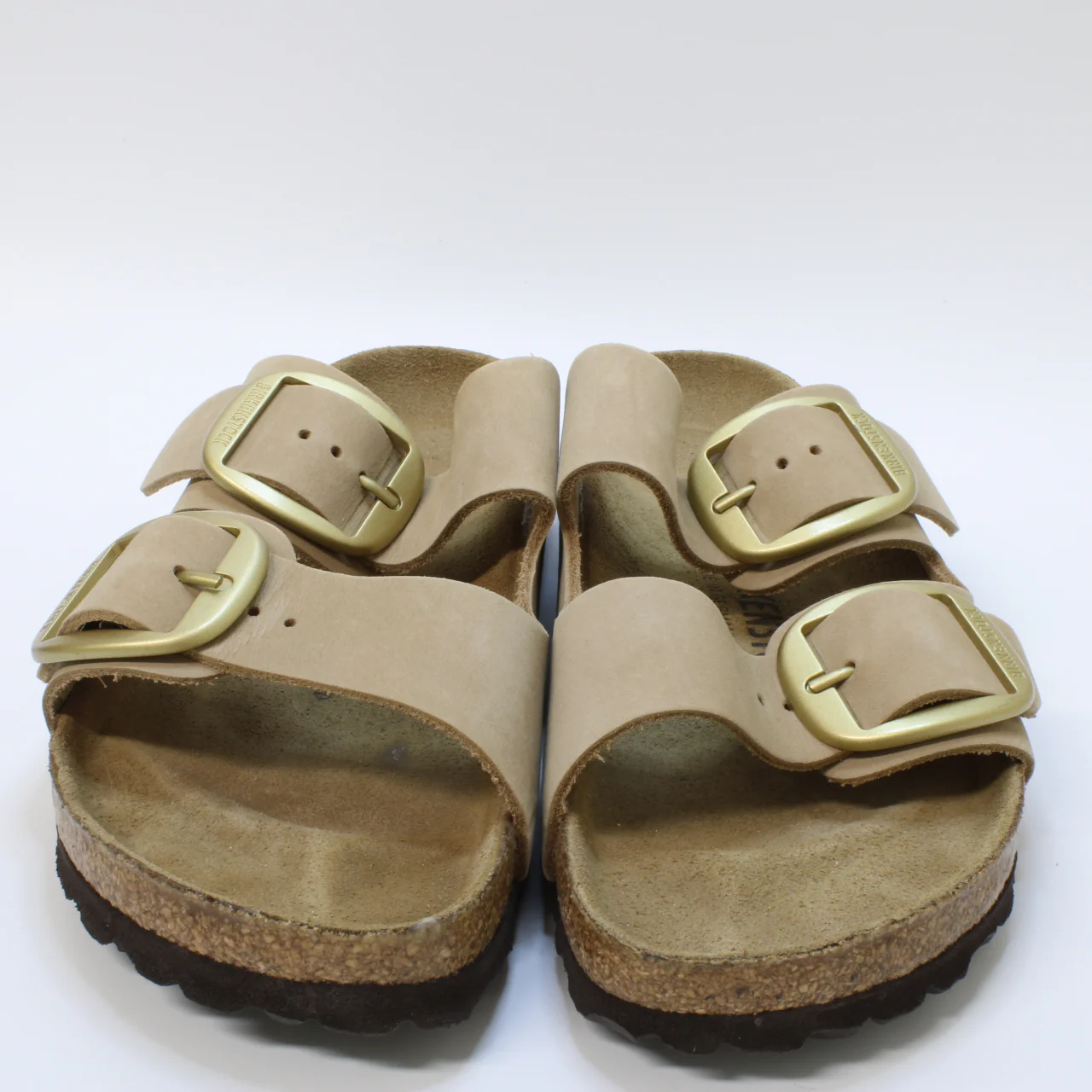 Womens Birkenstock Arizona Big Buckle Sandals Sandcastle Nubuck Uk Size 5 - Image 2