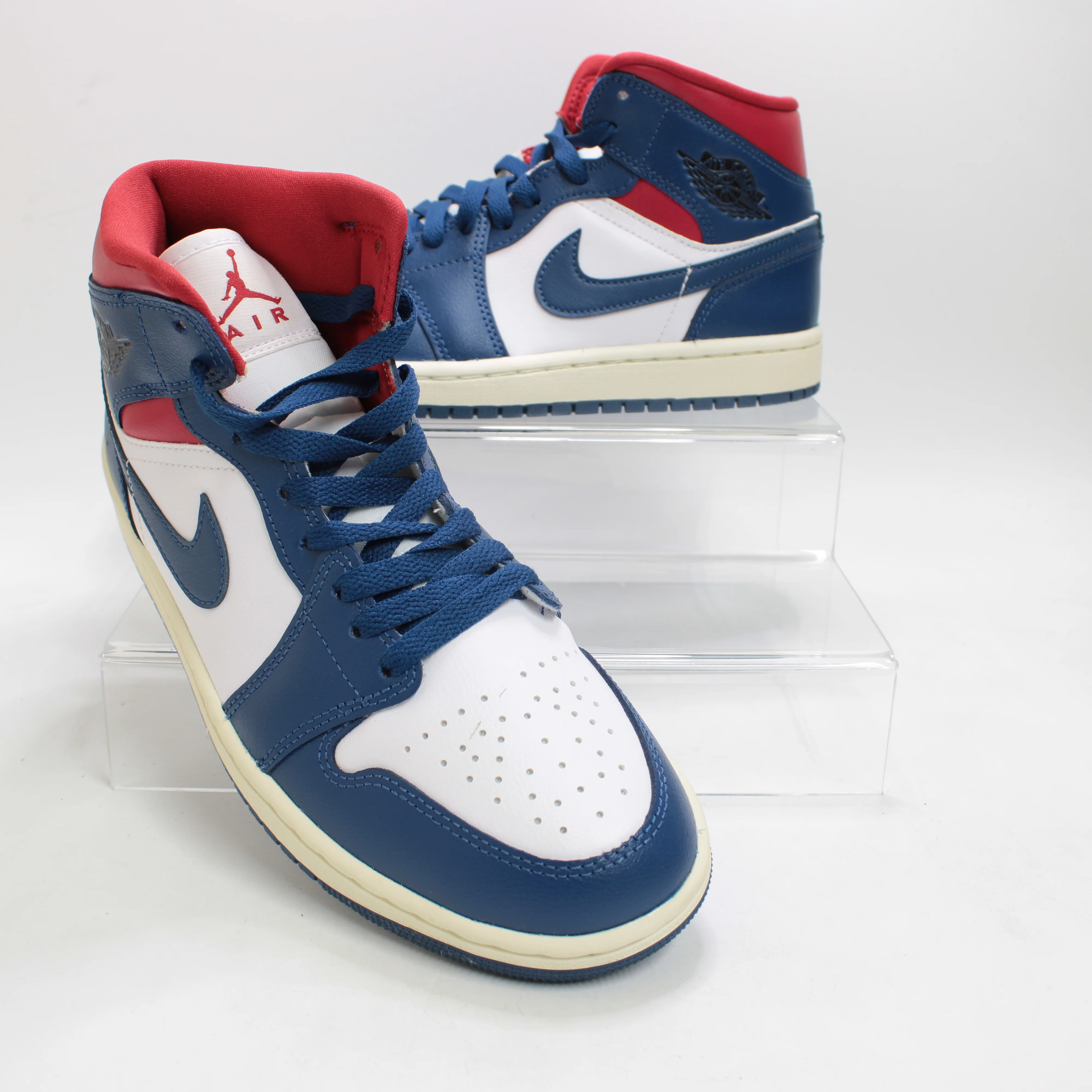 Odd Sizes -  Jordan Air Jordan 1 Mid White French Blue Gym - UK Sizes Right 5/Left 4 - Image 4