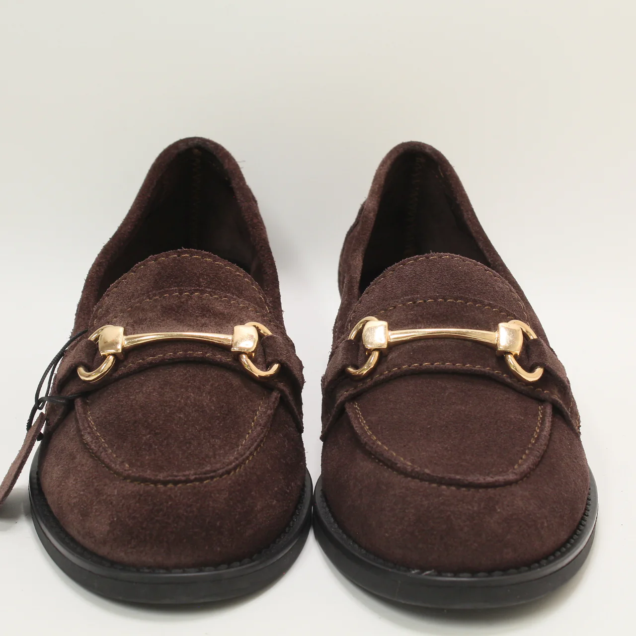 Womens Office Fountain Snaffle Trim Loafers Brown Suede Uk Size 3 - Image 2