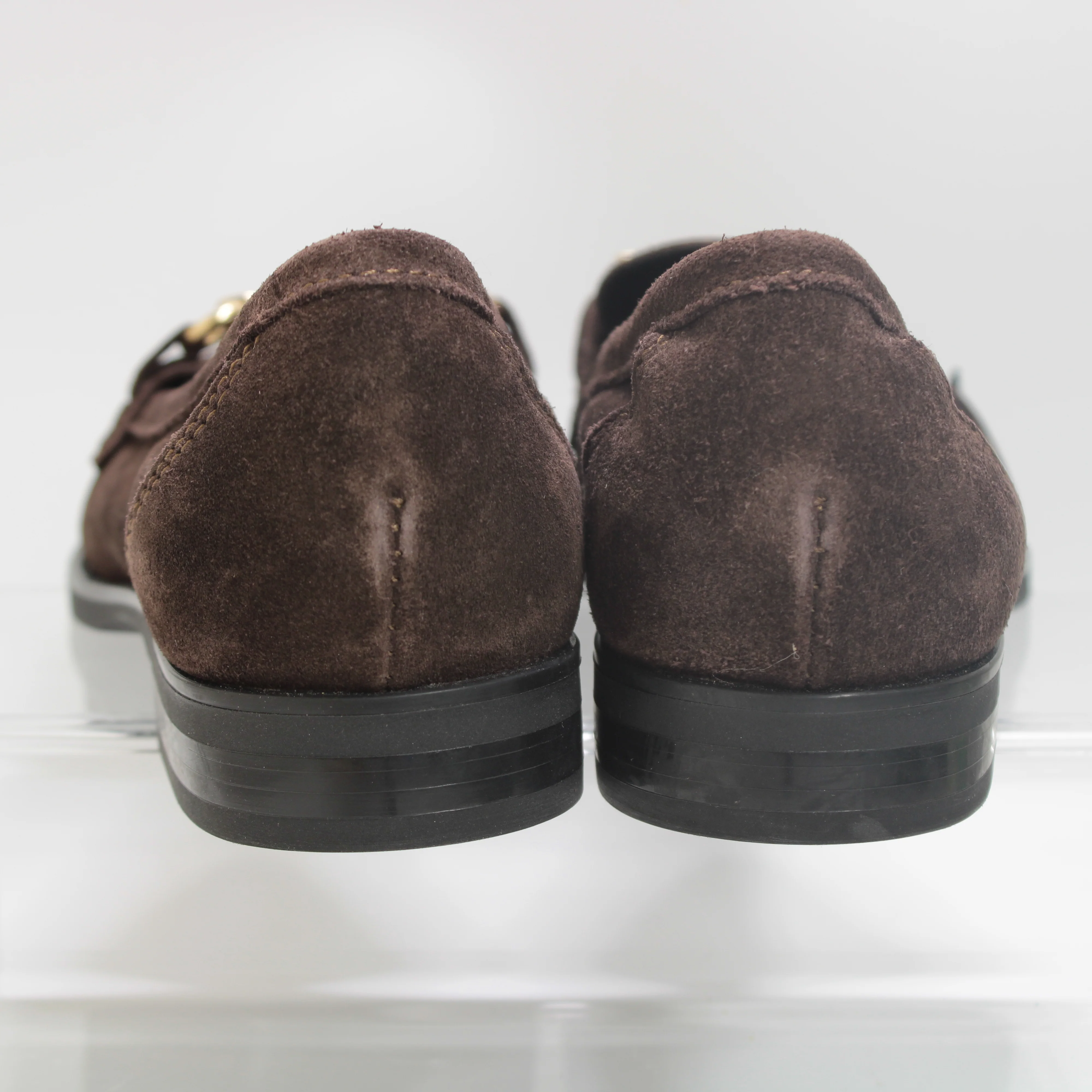 Womens Office Fountain Snaffle Trim Loafers Brown Suede Uk Size 6 - Image 3