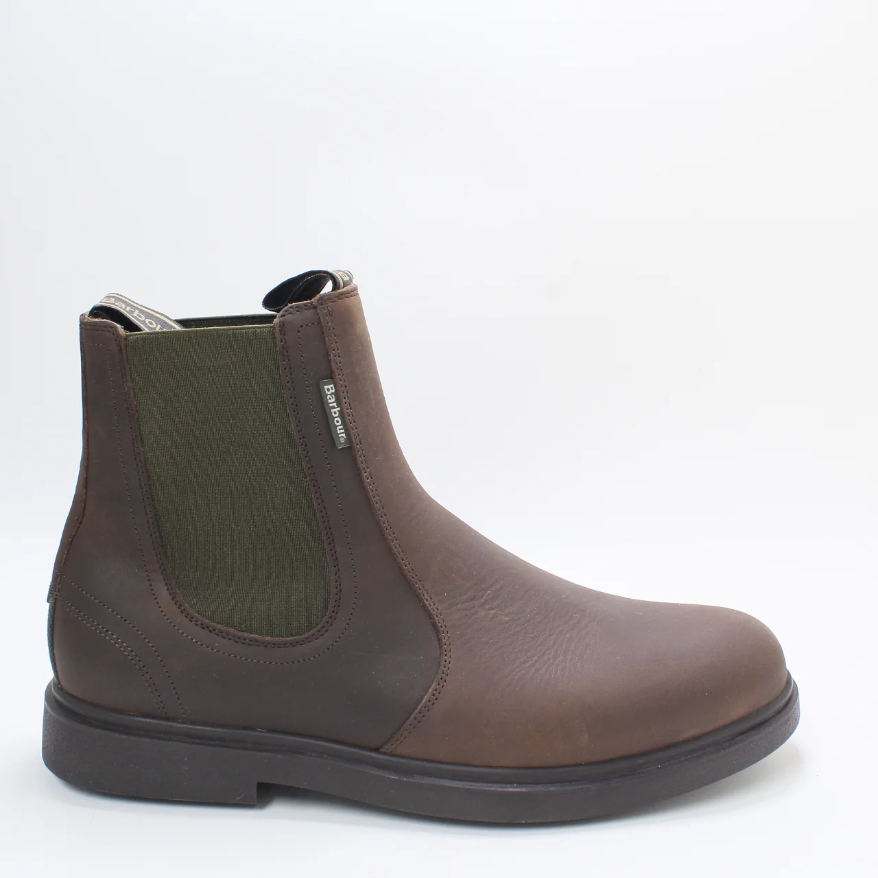 Mens Barbour Hale Chelsea Boots Dark Brown Uk Size 7 - Image 5