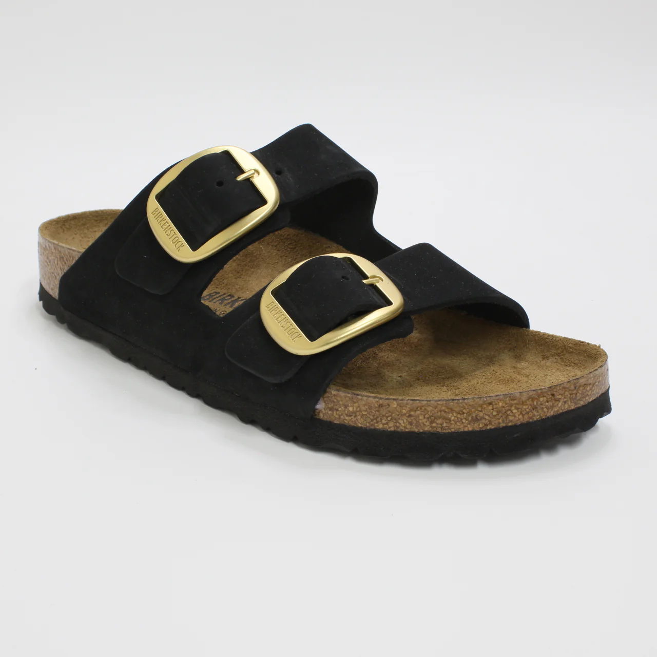 Womens BIRKENSTOCK Arizona Big Buckle Sandals Black Nubuck - Image 4