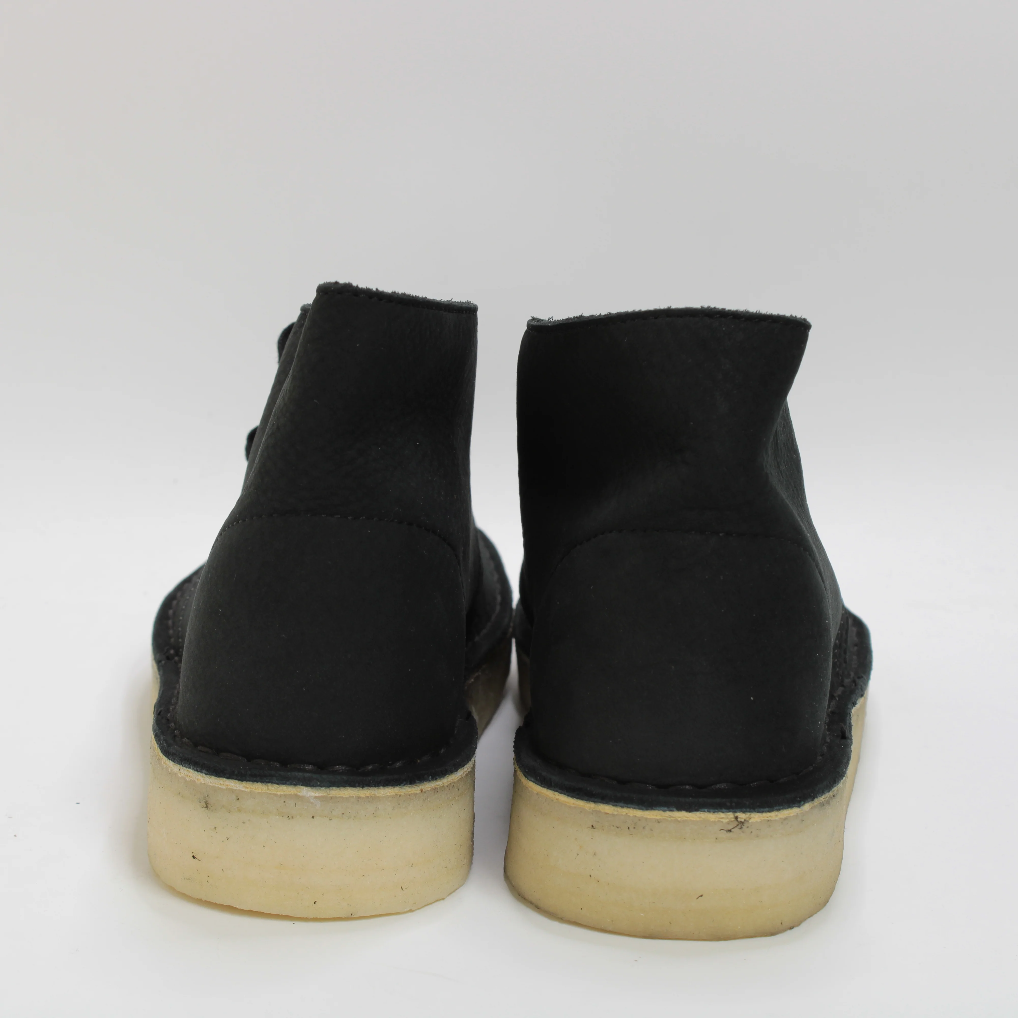 Womens Clarks Originals Desert Coal Boots Black Nubuck - Image 3