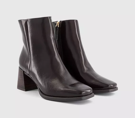 Womens OFFICE Attire Smart Block Heels Burgundy - Image 2