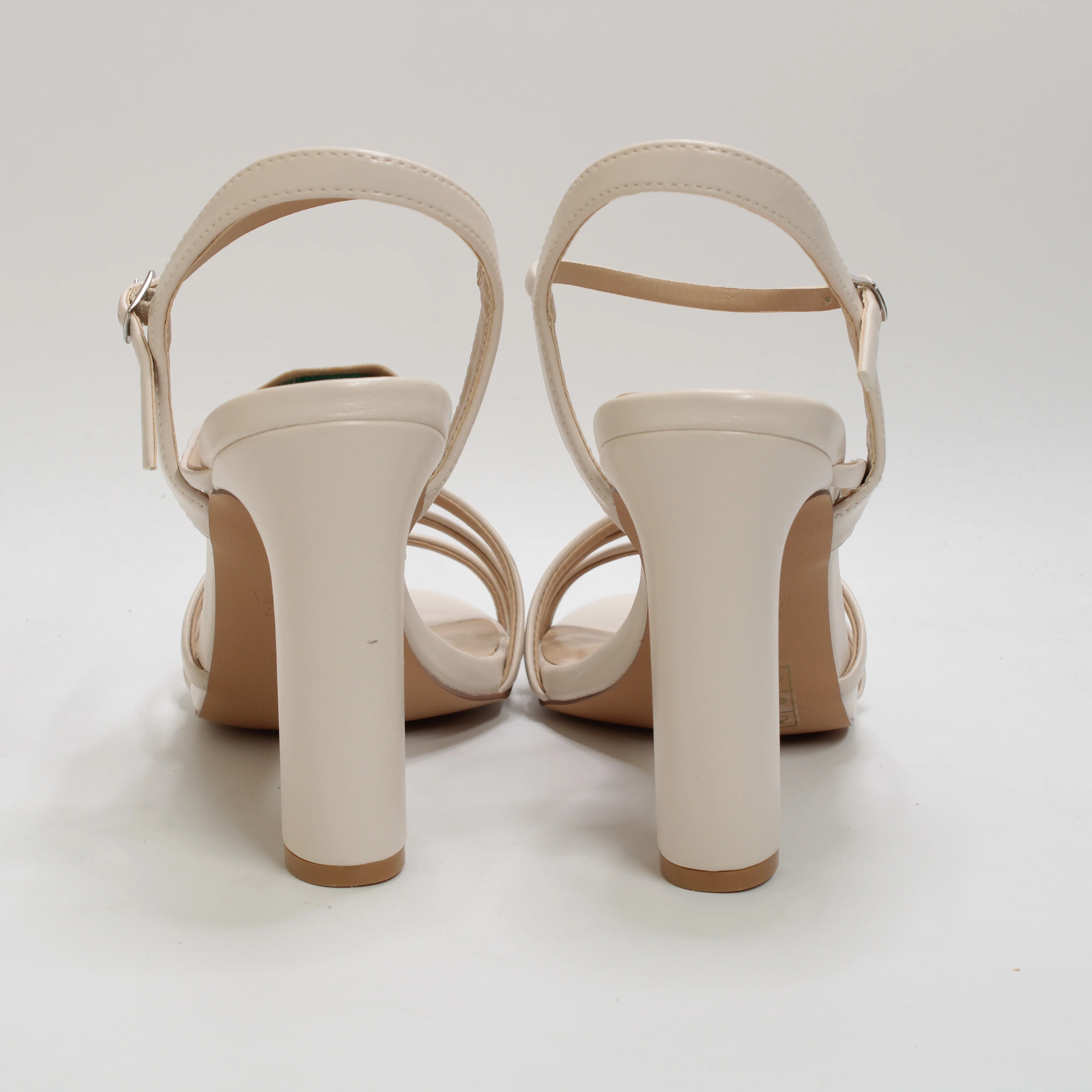 Womens OFFICE Hannah Strappy Heeled Sandals Off White - Image 3